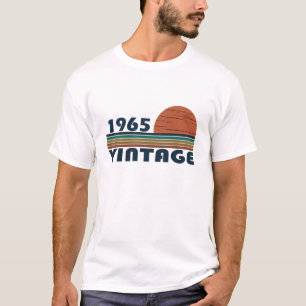 1965 geborenes elegantes Vintage-Geburtstagsgesche T-Shirt