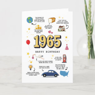 1965 Geburtstagskarte druckbar Dankeskarte