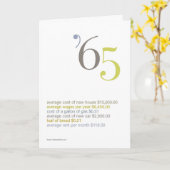 1965 Geburtstagspass-Fakten Karte (Gelbe Blume)