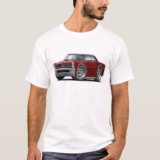 1965 GTO Kastanienbraun-Schwarze Spitze T-Shirt (Vorderseite)