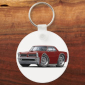 1965 GTO Maroon Car Schlüsselanhänger (Vorderseite)