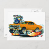 1965 GTO Orange Car Postkarte (Vorne/Hinten)