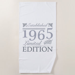 1965 Limited Edition 60. Geburtstag Strandtuch