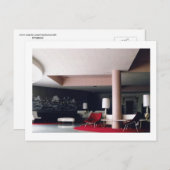 1965 Modernes Hotel Lobby Postkarte (Vorne/Hinten)