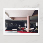 1965 Modernes Hotel Lobby Postkarte (Vorderseite)
