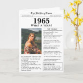 1965 Newspaper Birthday card Karte (Gelbe Blume)