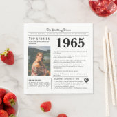 1965 Newspaper Birthday Trivia  Serviette (Beispiel)