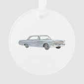 1965 Plymouth Fury Blue Mopar American Family Car Ornament (Vorderseite)