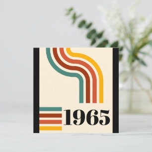 1965 Retro-Streifen Vintage Poster Dankeskarte