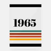 1965 Retro Stripe Vintag Acrylschild (Vorderseite)