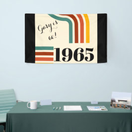 1965 Retro Stripe Vintage Poster Banner