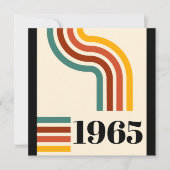 1965 Retro Stripe Vintage Poster Dankeskarte (Vorderseite)