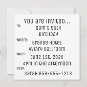 1965 Retro Stripe Vintage Poster Einladung (Rückseite)