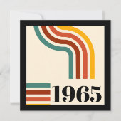 1965 Retro Stripe Vintage Poster Einladung (Vorderseite)