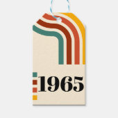 1965 Retro Stripe Vintage Poster Geschenkanhänger (Vorderseite)