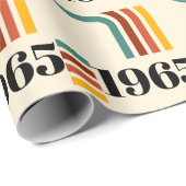 1965 Retro Stripe Vintage Poster Geschenkpapier (Rolleneckpunkt)