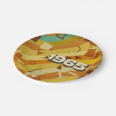 1965 - Retro Vintager 60er Geometric Design - Pappteller (Schrägansicht)