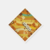 1965 - Retro Vintager 60er Geometric Design - Serviette (Ecke)