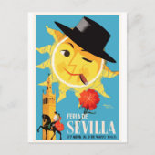 1965 Sevilla Spanien April Fair Poster Postkarte (Vorderseite)