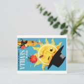 1965 Sevilla Spanien April Fair Poster Postkarte (Stehend Vorderseite)