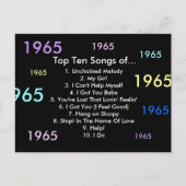 1965 Songs Postkarte (Vorderseite)