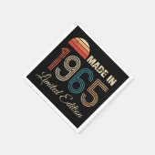 1965 Vintag 60. Geburtstag Serviette (Ecke)