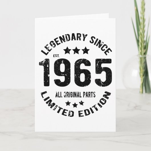 1965 Vintager Geburtstag Karte (Vorderseite)