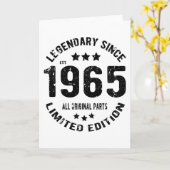 1965 Vintager Geburtstag Karte (Gelbe Blume)