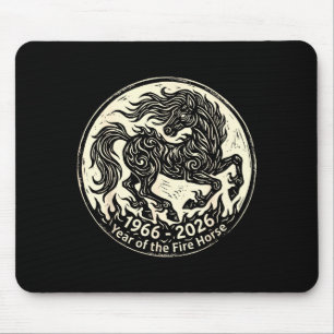 1966 2026 Jahr des Feuerpferdes chinesischer Stern Mousepad
