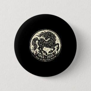 1966 2026 Jahr des Feuerpferds chinesischer Sternz Button