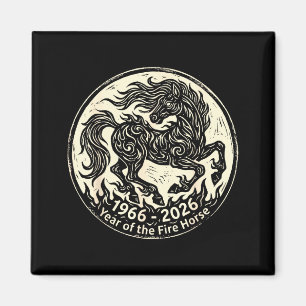 1966 2026 Jahr des Feuerpferds chinesischer Sternz Magnet