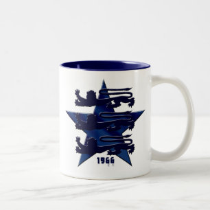 1966 3 Löwen England-Fußball-T - Shirts und Zweifarbige Tasse