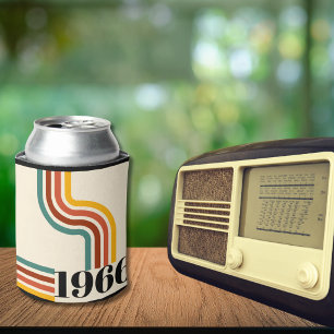 1966 60. Geburtstag Retro-Streifen Vintage Dosenkühler