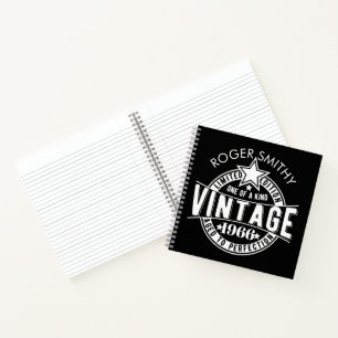 1966 60. Geburtstag Vintage - gereift bis zur Perf Notizblock