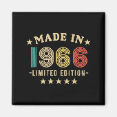 1966 60th Birthday,funny Retro 2026 Gift Him,dad,f Magnet (Vorne)