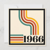 1966 60th Birthday Retro Stripe Vintage  Einladung (Vorderseite)