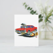1966-67 GTO Red Car Postkarte (Stehend Vorderseite)