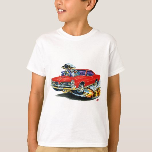 1966-67 GTO Rot-Auto T-Shirt (Vorderseite)