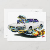 1966-67 GTO Weißer Wagen Postkarte (Vorne/Hinten)