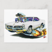 1966-67 GTO Weißer Wagen Postkarte (Vorderseite)