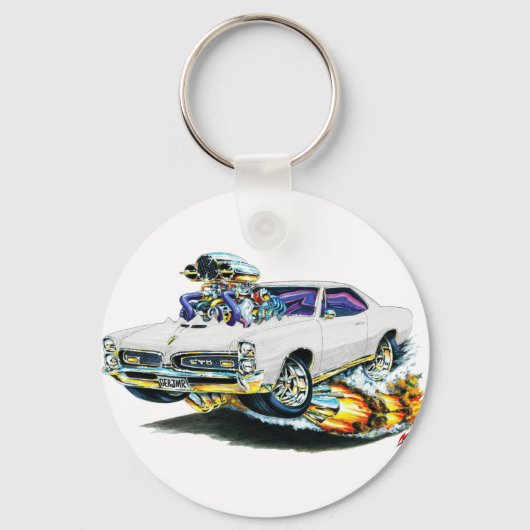 1966-67 GTO Weißer Wagen Schlüsselanhänger (Vorderseite)