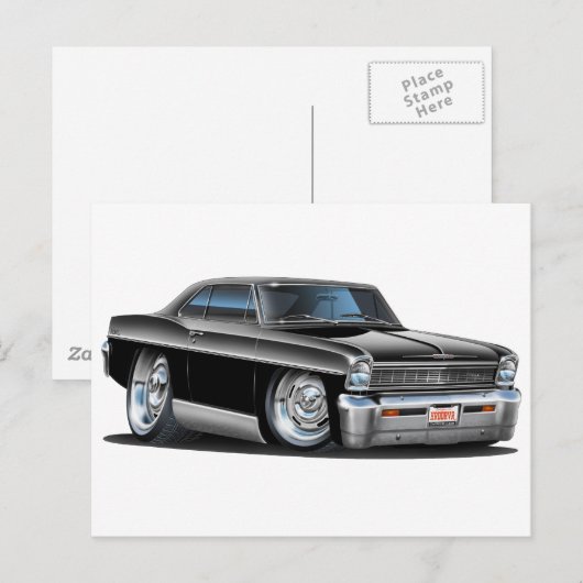 1966-67 Nova Black Car Postkarte (Vorne/Hinten)