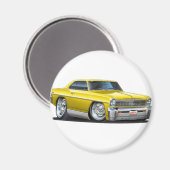 1966-67 Nova Yellow Car Magnet (Vorderseite/Rückseite)