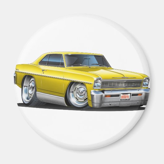 1966-67 Nova Yellow Car Magnet (Vorne)