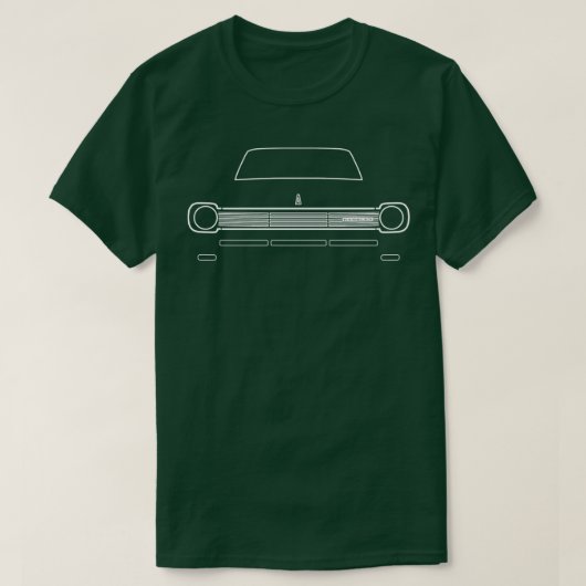 1966 AMC Rambler American classic white Kontur T-Shirt (Design vorne)