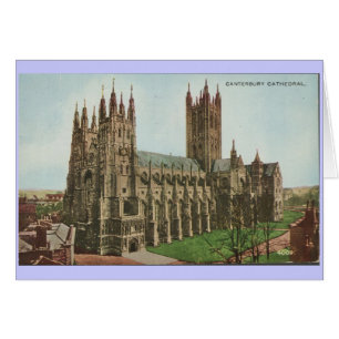 1966 Antike Postkarte Kathedrale von Canterbury