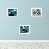 1966 Batman und Robin Cartoon Bilderwand Sets (Holzboden)
