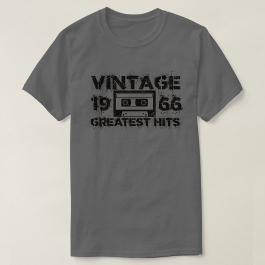 1966 Beste Treffer Vintag Black T-Shirt (Design vorne)