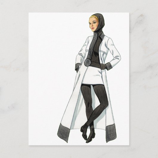 1966 Cardin Fashion Postkarte (Vorderseite)