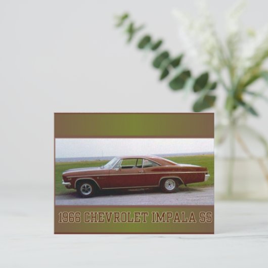 1966 CHEV IMPALA SS POSTKARTE (Stehend Vorderseite)